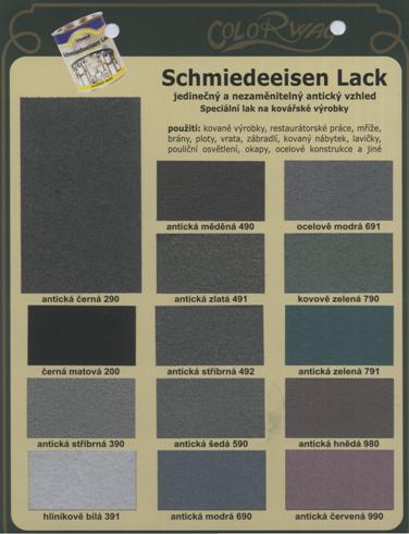 Metalické kovářské barvy Schmiedeeisen Lack